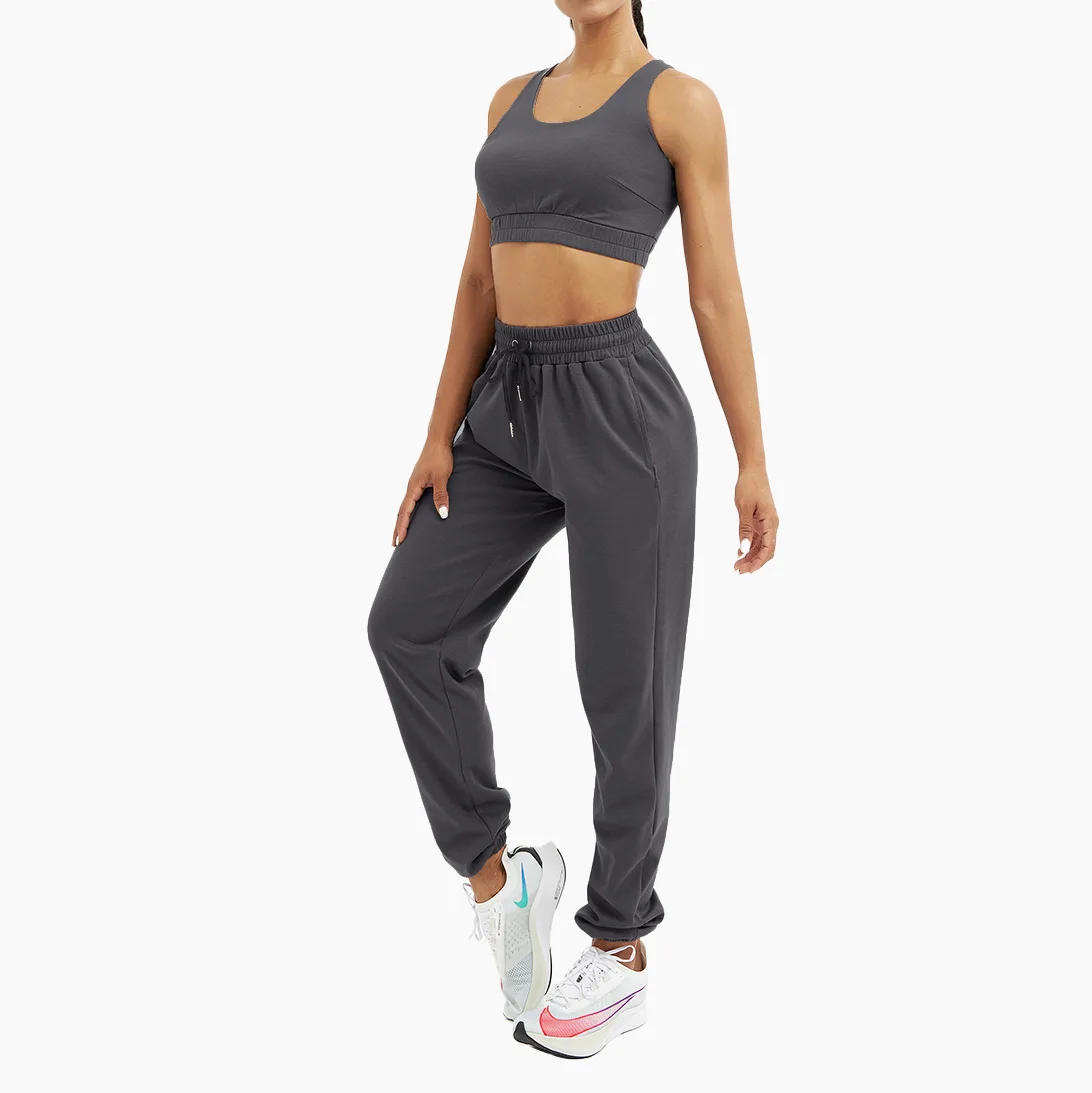 Hot sale french terry sweatsuit women 2 piece set clothing sports bra and trousers women jogger sweatsuit sets, Pictures colors /customized colors
Hot sale french terry sweatsuit women 2 piece set clothing sports bra and trousers women jogger sweatsuit sets, Pictures colors /customized colors