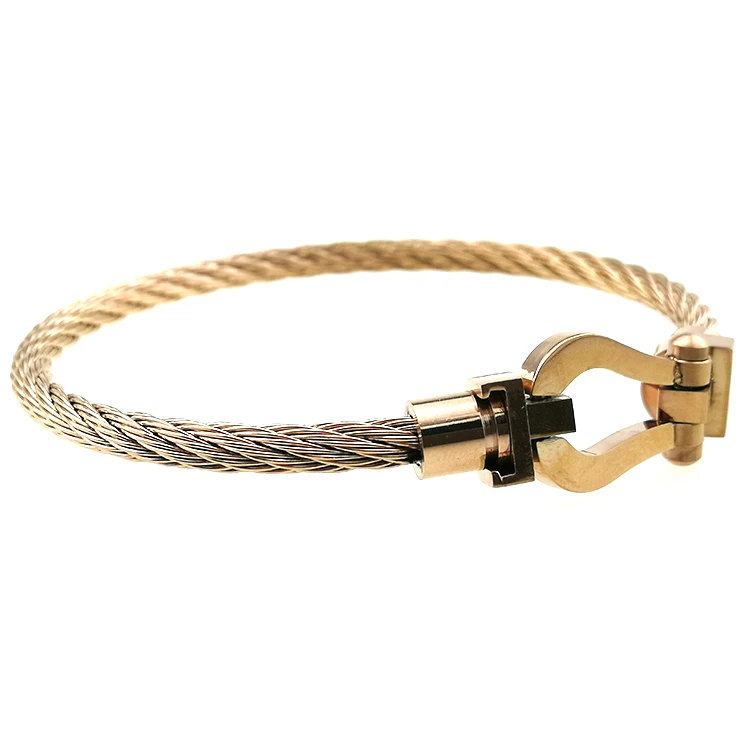 Amor Fashion Personality Simple Design Female Open Cuff Bangle Stainless Steel Bracelet Twist Cable Wire Bracelet For Women, Gold plated
Amor Fashion Personality Simple Design Female Open Cuff Bangle Stainless Steel Bracelet Twist Cable Wire Bracelet For Women, Gold plated