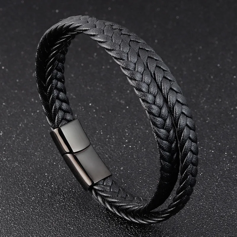 Black Magnetic Handmade Rope Wrist Strap 21mm Braided Leather Bracelet Unisex Friendship Bracelets
Black Magnetic Handmade Rope Wrist Strap 21mm Braided Leather Bracelet Unisex Friendship Bracelets