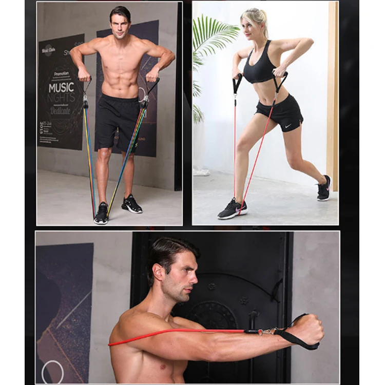 Sport Fitness Exercise Workout Tube Set 11 Piece Resistance Band, Black, yellow, red, green , blue
Sport Fitness Exercise Workout Tube Set 11 Piece Resistance Band, Black, yellow, red, green , blue