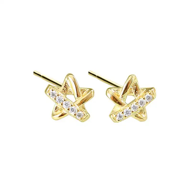 latest 925 sterling silver Individual jewelry star shiny diamond bow stud earrings gifts for girlfriend
latest 925 sterling silver Individual jewelry star shiny diamond bow stud earrings gifts for girlfriend
