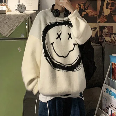 2021 high quality wholesale man 100% cotton clothing patterns printed smile animes long sleeve sweater for men, Picture
2021 high quality wholesale man 100% cotton clothing patterns printed smile animes long sleeve sweater for men, Picture