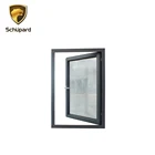 Shanghai Schupard wooden texture aluminium casement windows