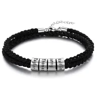Real U Jewelry Custom Jewelry Wholesale Customized Family Name Bead Bracelet Multi Layer Braided Leather Bracelet
Real U Jewelry Custom Jewelry Wholesale Customized Family Name Bead Bracelet Multi Layer Braided Leather Bracelet