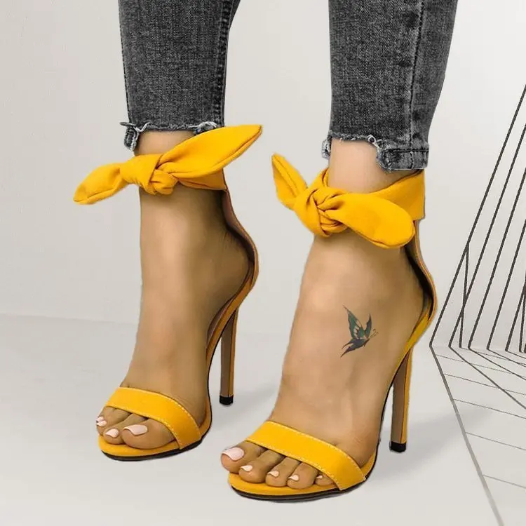 QC New arrivals 2021 yellow women's shoes summer outdoor sexy bow casual high heel girls sandals
QC New arrivals 2021 yellow women's shoes summer outdoor sexy bow casual high heel girls sandals