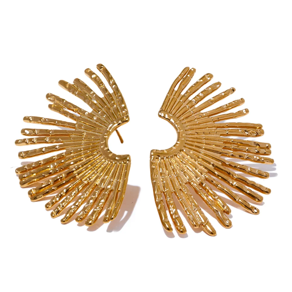JINYOU 2586 Statement Stainless Steel Metal Waterproof Big Stud Earrings Anti Allergic Gold Steel Charm Fashion Jewelry Women
JINYOU 2586 Statement Stainless Steel Metal Waterproof Big Stud Earrings Anti Allergic Gold Steel Charm Fashion Jewelry Women