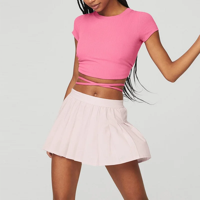 GIMILY Summer Soft And Breathable Fitness Short Sleeve Yoga Top Running Training T-shirt Sports Gym Crop Tops For Women
GIMILY Summer Soft And Breathable Fitness Short Sleeve Yoga Top Running Training T-shirt Sports Gym Crop Tops For Women