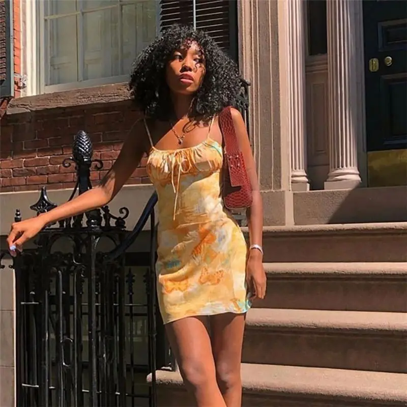 2021 Summer Spaghetti Strap Sundress Elegant Fashion Print Cottagecore Dresses Holiday Sleeveless
2021 Summer Spaghetti Strap Sundress Elegant Fashion Print Cottagecore Dresses Holiday Sleeveless