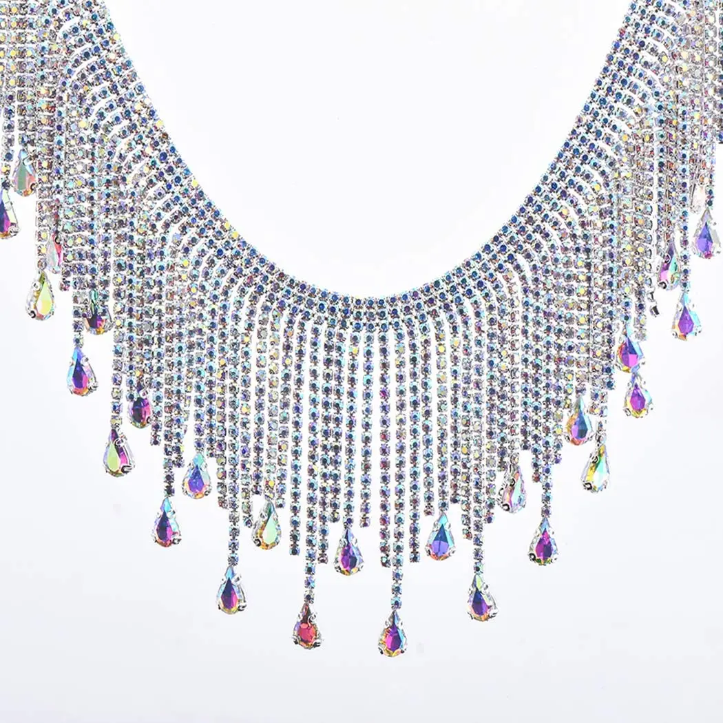 2021 Fashion Tassel AB Glass Crystal Rhinestone Trim Chain Clothing Accessories Rhinestone Chain Dress, Multiple colour
2021 Fashion Tassel AB Glass Crystal Rhinestone Trim Chain Clothing Accessories Rhinestone Chain Dress, Multiple colour