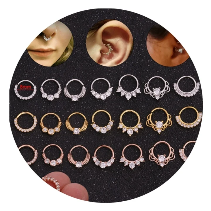 Wholesale Micro Inlaid Zircon Crystal Hoop Silver Sexy Dangle Nose Ring Stud Gold Plated Ear Piercing Jewelry For Women, Gold,silver
Wholesale Micro Inlaid Zircon Crystal Hoop Silver Sexy Dangle Nose Ring Stud Gold Plated Ear Piercing Jewelry For Women, Gold,silver