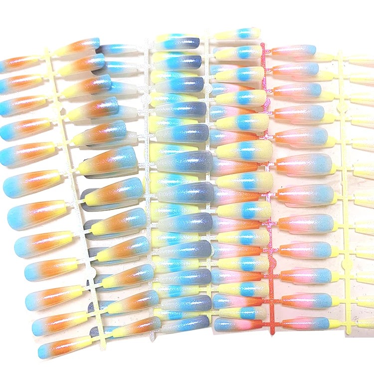 Hot new selling private label ombre false nails colorful press on nails, Multi color
Hot new selling private label ombre false nails colorful press on nails, Multi color