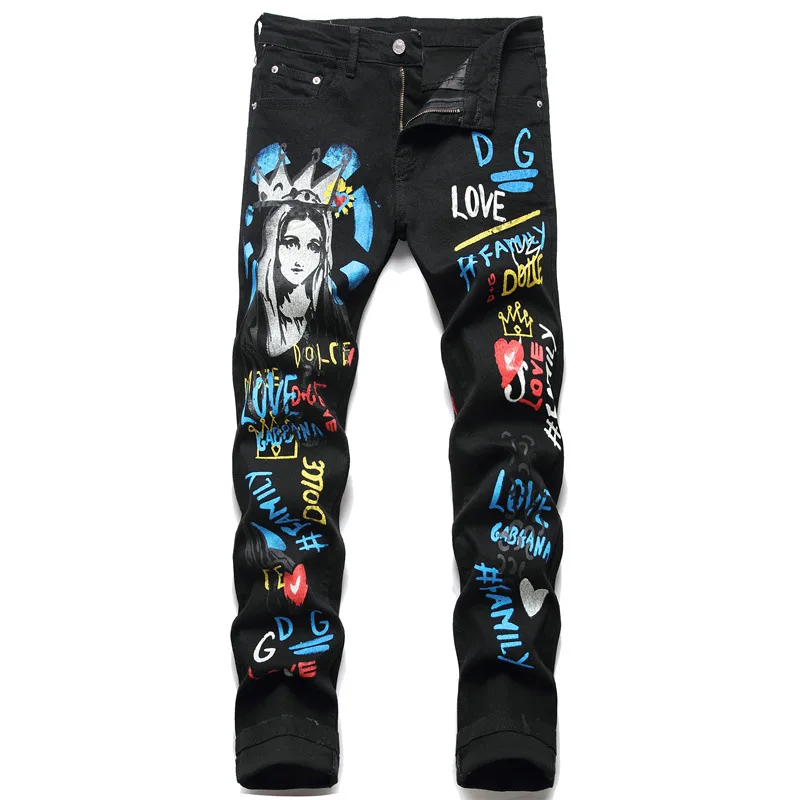 Wholesale Fashion Slim Men Biker Skinny Graffiti Pencil Plus Size Pants Jeans
Wholesale Fashion Slim Men Biker Skinny Graffiti Pencil Plus Size Pants Jeans