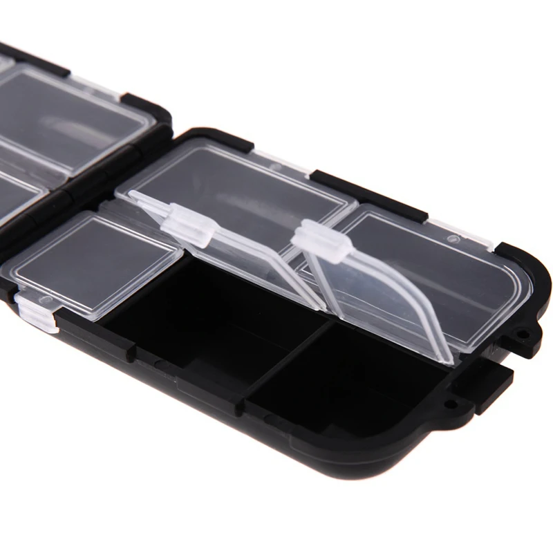 10 grid mini plastic storage box fly fishing tackle box fishing spoon hook bait storage box fishing accessories, Black+green
10 grid mini plastic storage box fly fishing tackle box fishing spoon hook bait storage box fishing accessories, Black+green