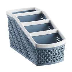 Rattan Woven Multi-compartment Skin Care Products Remote Control Storage Box Living Multi-functional Storage Box, Blue
Rattan Woven Multi-compartment Skin Care Products Remote Control Storage Box Living Multi-functional Storage Box, Blue