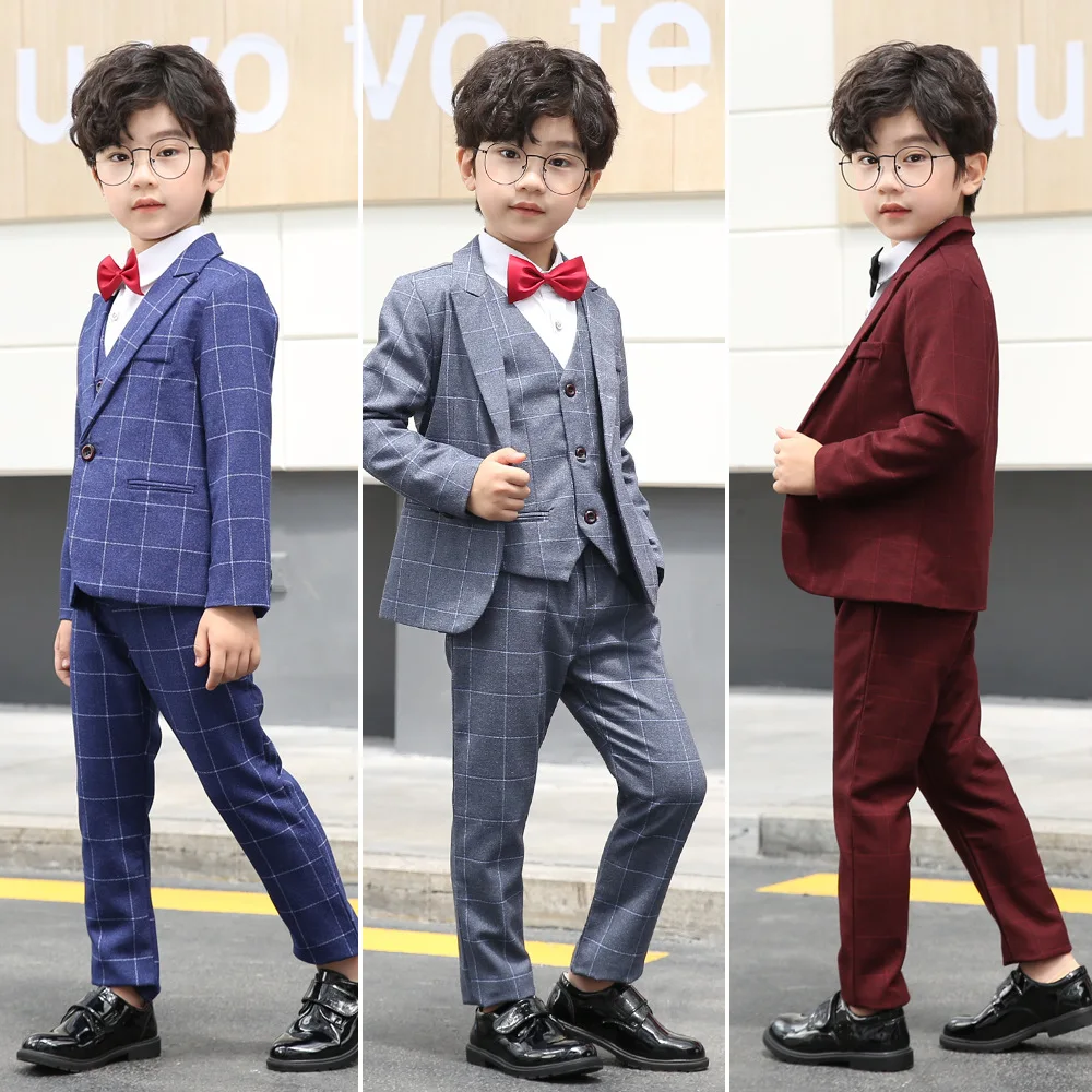 (Jacket Vest Pants Tie 4Pcs )Flower Boys Formal Blazer Suit Kids Wedding Tuxedo Set Children Prom Costume Performance Dress, Can be customized
(Jacket Vest Pants Tie 4Pcs )Flower Boys Formal Blazer Suit Kids Wedding Tuxedo Set Children Prom Costume Performance Dress, Can be customized