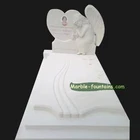 Angel Sculpture Headstone Granite Monument Black Tombstone