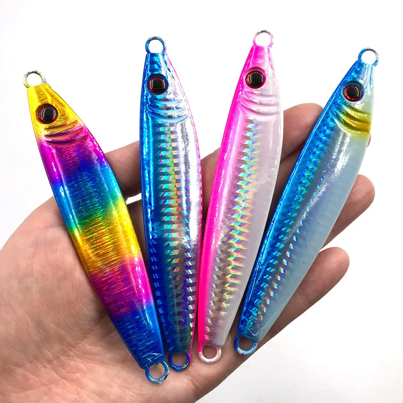 Sinking Metal Jig 3D Eyes Vertical Speed Jig Lures120g Luminous Hard Bait Boat Slow Jigging Saltwater Fishing Lures, 4 colors
Sinking Metal Jig 3D Eyes Vertical Speed Jig Lures120g Luminous Hard Bait Boat Slow Jigging Saltwater Fishing Lures, 4 colors