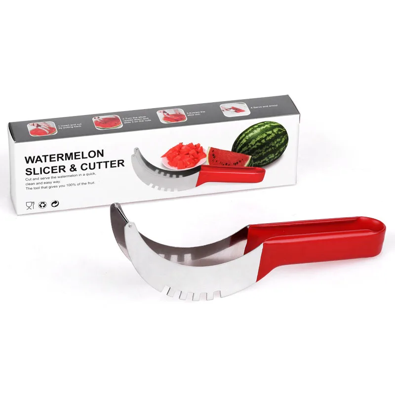 Summer hot sale kitchen tools fruit tool set TPR handle stainless steel watermelon slicer
Summer hot sale kitchen tools fruit tool set TPR handle stainless steel watermelon slicer