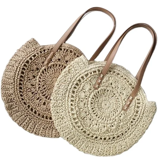 Fashion Vietnam Big Round Beach Straw Bamboo Handbags Purses Seagrass Tote Bags for Women
Fashion Vietnam Big Round Beach Straw Bamboo Handbags Purses Seagrass Tote Bags for Women