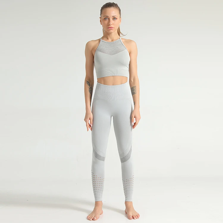 Fast drying yoga vest set professional sports running seamless tight fitness pants hollow bra set women
Fast drying yoga vest set professional sports running seamless tight fitness pants hollow bra set women