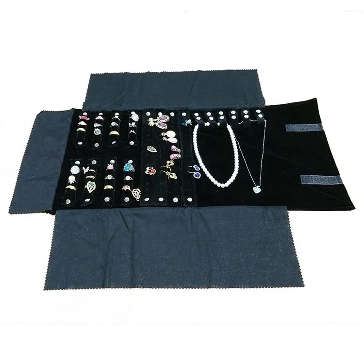 Hot sale Multi-function jewelry bag PU necklace storage roll ring packaging jewelry set, Black
Hot sale Multi-function jewelry bag PU necklace storage roll ring packaging jewelry set, Black