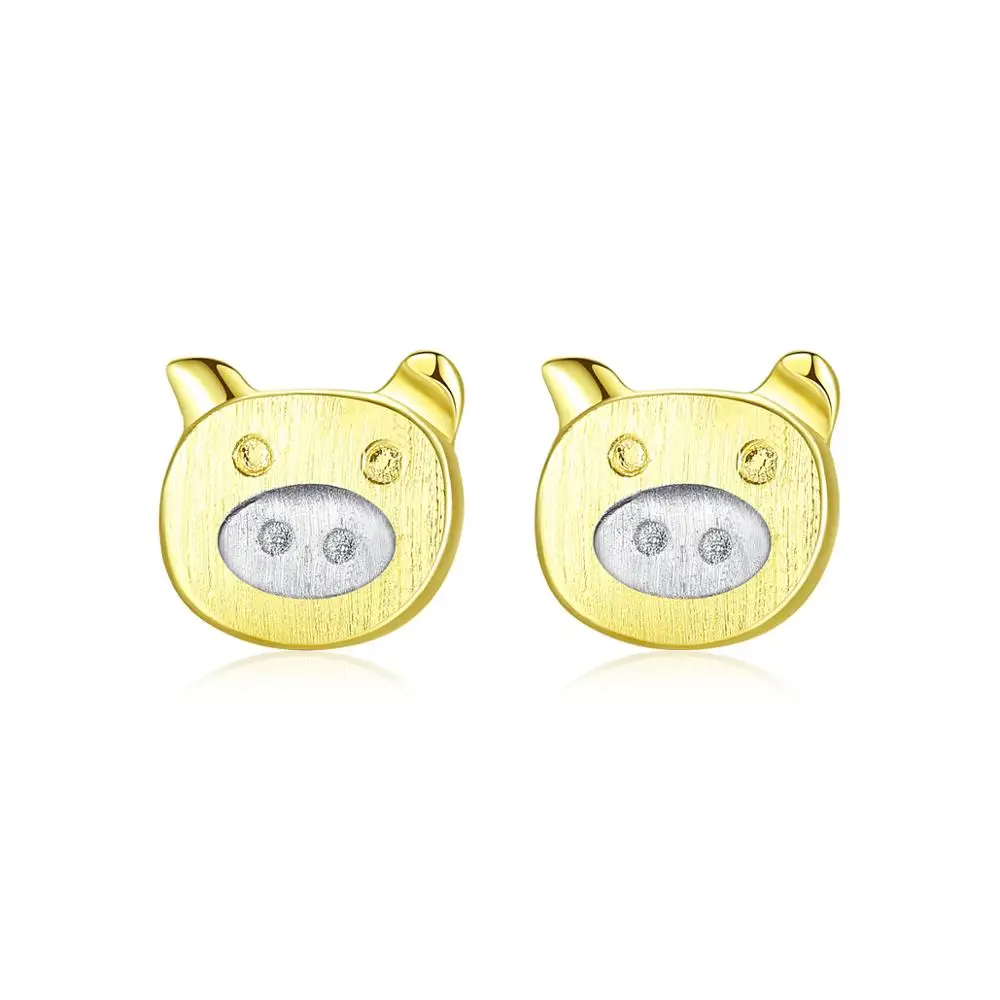 CZCITY Cute Cartoon Pig Animal Fashion Earrings 925 Sterling Silver Jewelry Women Cute Stud Pig Earrings
CZCITY Cute Cartoon Pig Animal Fashion Earrings 925 Sterling Silver Jewelry Women Cute Stud Pig Earrings