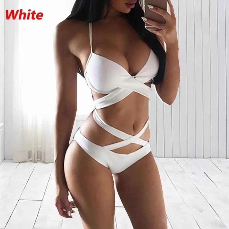 2022 fashion new plus size beach sports suit sexy bikini women's split swimwear, Customized color
2022 fashion new plus size beach sports suit sexy bikini women's split swimwear, Customized color