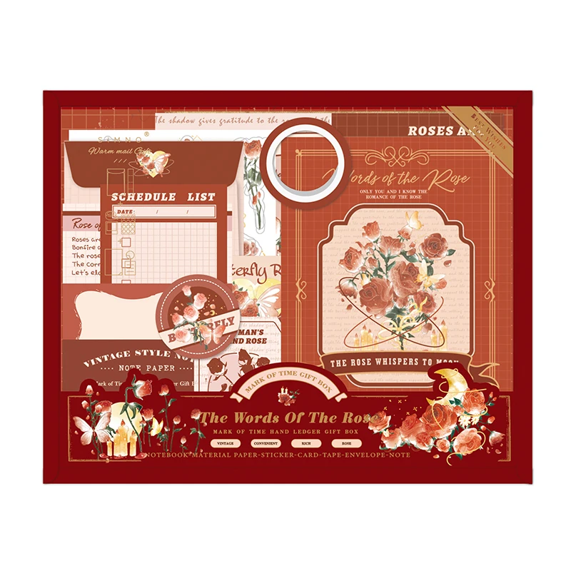155Pcs Vintage Scrapbook Set Journal Kit A6 Grid Notebook Sticker Tape Retro Stationary Supplies
155Pcs Vintage Scrapbook Set Journal Kit A6 Grid Notebook Sticker Tape Retro Stationary Supplies