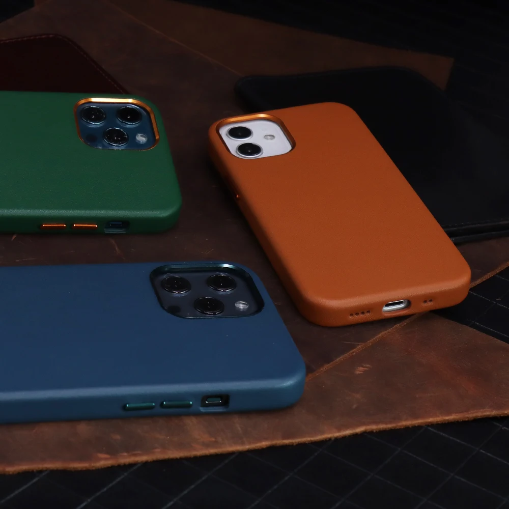 New For iPhone 12 Pro Max Cover Cell Mobile Leather For MagSafe Charger Magnetic Genuine Leather Phone Case, Customized color
New For iPhone 12 Pro Max Cover Cell Mobile Leather For MagSafe Charger Magnetic Genuine Leather Phone Case, Customized color