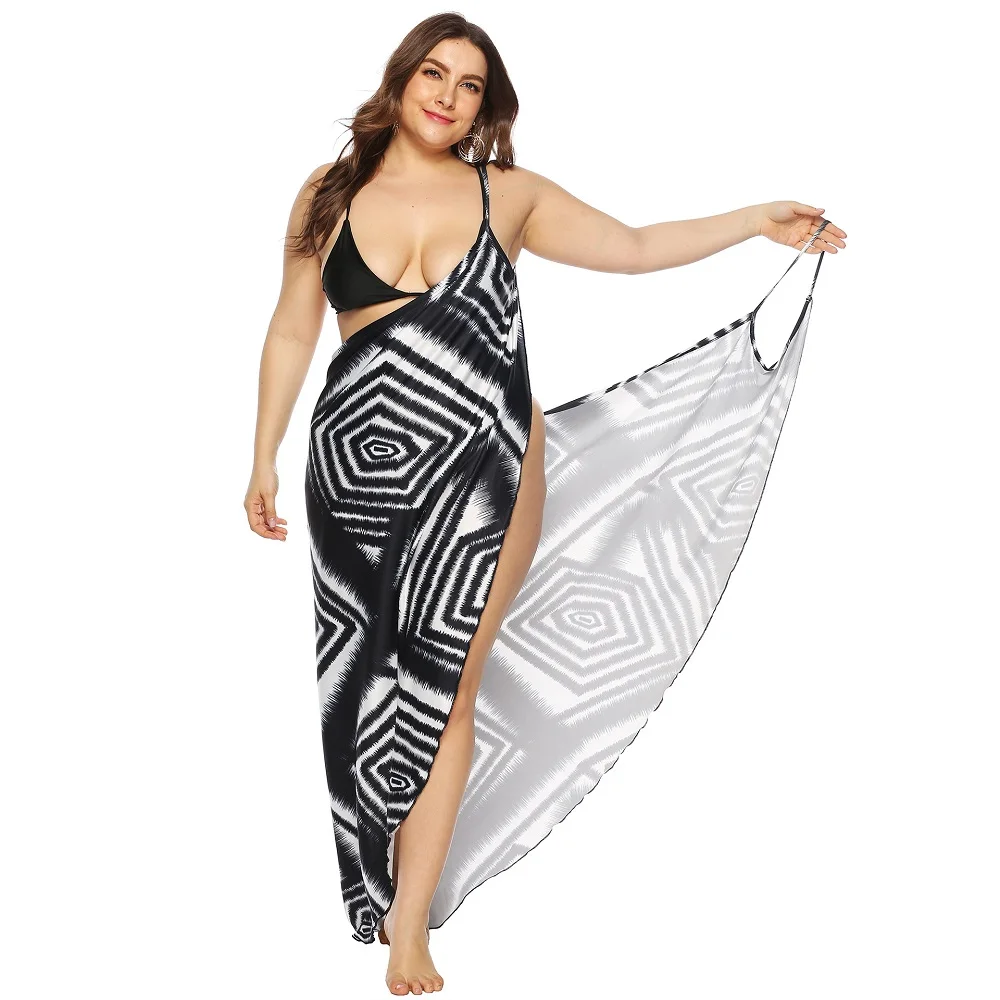 Hot Sale Irregular Strap Beach Dress Plus Size