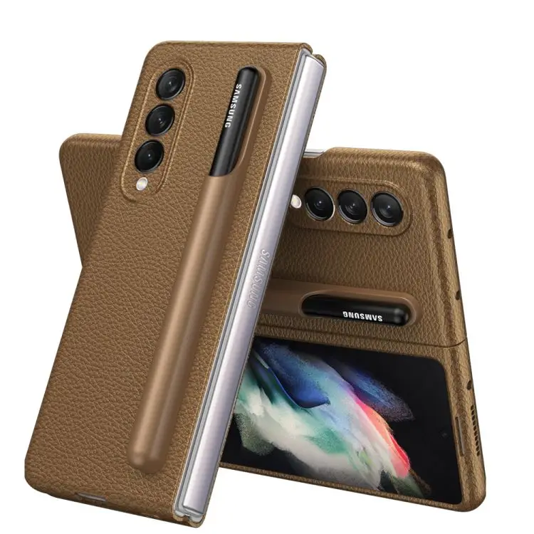 New Z Fold 3 Case With Pen Folding Business Leather Phone Case For Samsung Galaxy Z Fold 3 Case
New Z Fold 3 Case With Pen Folding Business Leather Phone Case For Samsung Galaxy Z Fold 3 Case