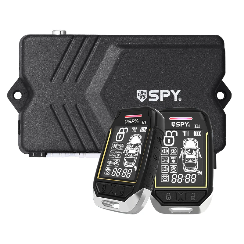 

Ready to Ship 2023 SPY best universal smart key 2 way Car Alarm anti theft plc car alarm systems