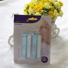 Transparent Plastic Handle Nylon Bristles human finger nail cleaning brush