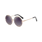 2019 Fashion Retro Round Men and Women Sunglasses New Round Roman Metal Large Frame Sun glasses