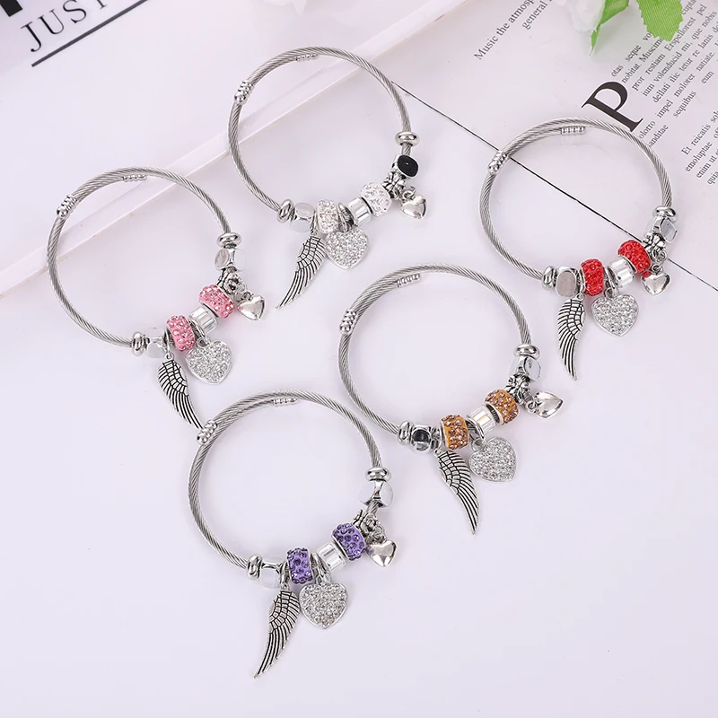 2022 full stone crystal shinny heart pendant new design pendant beads girls charm bracelets bangle, Mixed
2022 full stone crystal shinny heart pendant new design pendant beads girls charm bracelets bangle, Mixed