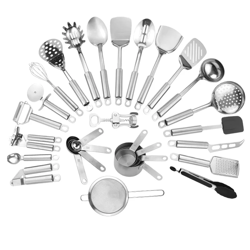 Amazon 29-Piece Stainless Steel Kitchen Utensil Set Non-Stick Cooking Tools Kit, Silver
Amazon 29-Piece Stainless Steel Kitchen Utensil Set Non-Stick Cooking Tools Kit, Silver