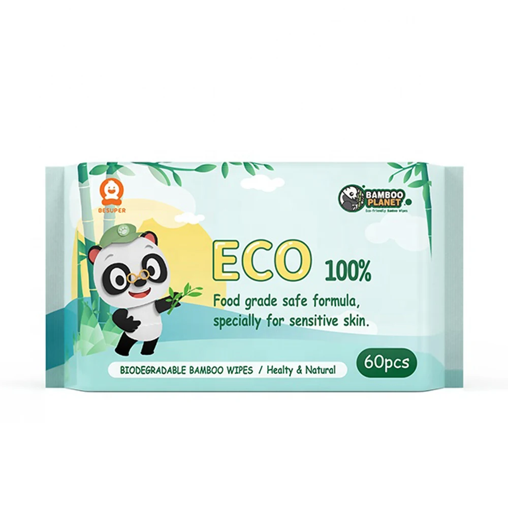 Hot selling wholesale support customization organic degradable bamboo 60pcs wet wipes for baby, Green
Hot selling wholesale support customization organic degradable bamboo 60pcs wet wipes for baby, Green