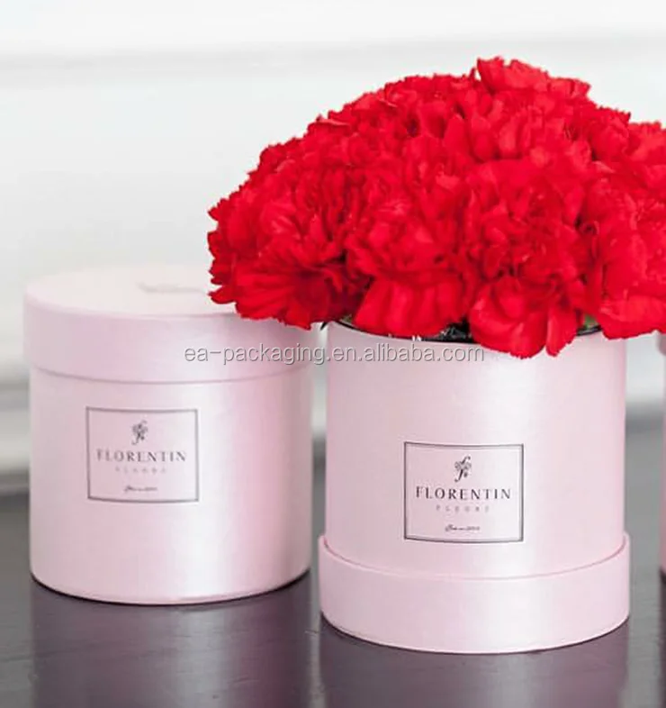 luxury round hat box wholesale/velvet flower gift box paper box