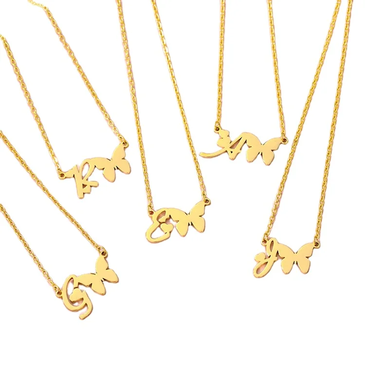G171 A To Z 26 Letters Alphabet Initial Necklaces Stainless Steel Butterfly Women Necklace
G171 A To Z 26 Letters Alphabet Initial Necklaces Stainless Steel Butterfly Women Necklace