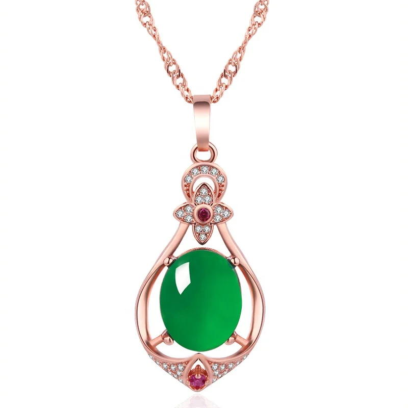 Vintage Oval Green Stone Flower Pendants Rose Gold Filled White Zircon Crystal Charm Necklace Women Birthstone Choker
Vintage Oval Green Stone Flower Pendants Rose Gold Filled White Zircon Crystal Charm Necklace Women Birthstone Choker