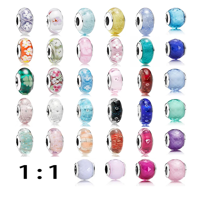 1:1 Fashion 100% 925 Sterling Silver Charm Pattern Glass Beads Fit Original Bracelet DIY Bangle Jewelry Gift wholesale
1:1 Fashion 100% 925 Sterling Silver Charm Pattern Glass Beads Fit Original Bracelet DIY Bangle Jewelry Gift wholesale