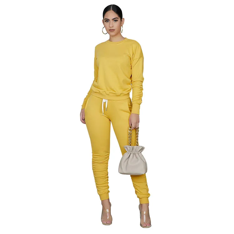 2021 Most popular products fall ladies clothing 2 piece tracksuit outfits custom plain color sweatsuit set for women, Customized color
2021 Most popular products fall ladies clothing 2 piece tracksuit outfits custom plain color sweatsuit set for women, Customized color