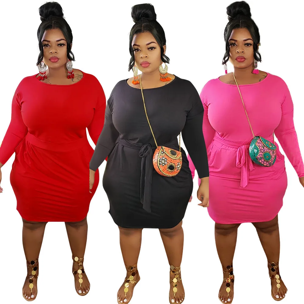 Plus Size Women Dress Casual Solid T Shirt Long Dresses 3 Colors One Piece Bandage Skirt
Plus Size Women Dress Casual Solid T Shirt Long Dresses 3 Colors One Piece Bandage Skirt