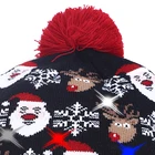 2020 Custom LED Christmas Beanie Cap Light-up Christmas Knitted Hat Holiday Flashing Cap