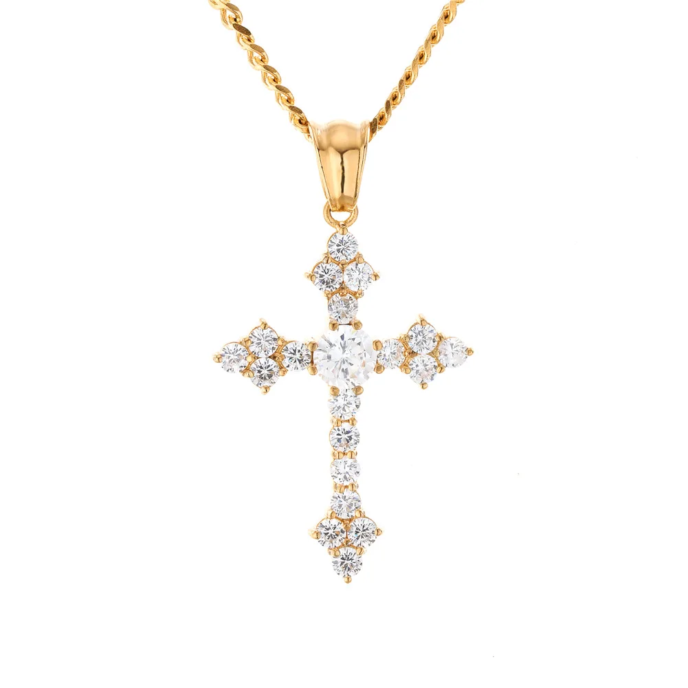 Hip Hop Men Jewelry Bling Cuban Link Chain Stainless Steel CZ Zircon Cross Pendant Necklace
Hip Hop Men Jewelry Bling Cuban Link Chain Stainless Steel CZ Zircon Cross Pendant Necklace