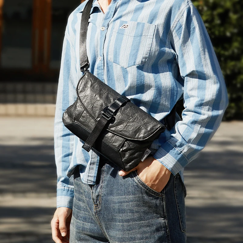 Custom pu leather tyvek designer mens body pouch front shoulder sling chest bag for men, Black, white, gray
Custom pu leather tyvek designer mens body pouch front shoulder sling chest bag for men, Black, white, gray