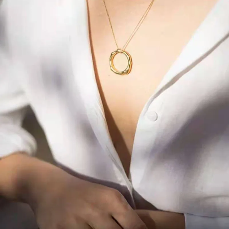 Joolim Jewelry 18K Gold Plated Irregular Ring Pendant Sweater Necklace Stainless Steel Jewelry Wholesale
Joolim Jewelry 18K Gold Plated Irregular Ring Pendant Sweater Necklace Stainless Steel Jewelry Wholesale