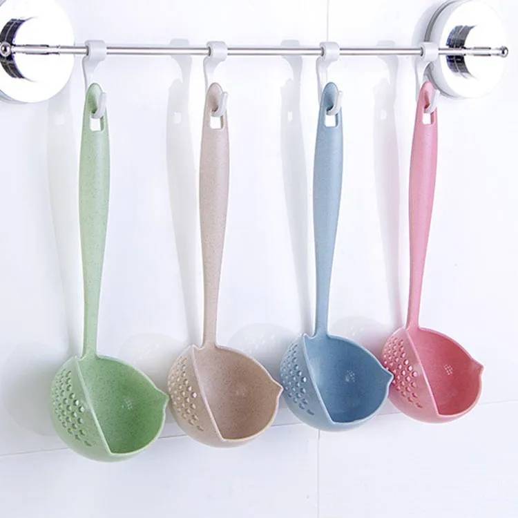 Wheat straw two-in-one kitchen long-handled plastic colander filter mesh soup tableware hot pot spoon fishing spoon 
Wheat straw two-in-one kitchen long-handled plastic colander filter mesh soup tableware hot pot spoon fishing spoon