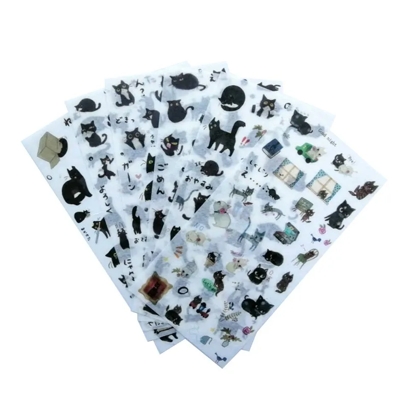 6sheets Black cat sticker DIY material decoration collage Bullet diary cartoon cute scrapbook decoration 16x8CM
6sheets Black cat sticker DIY material decoration collage Bullet diary cartoon cute scrapbook decoration 16x8CM