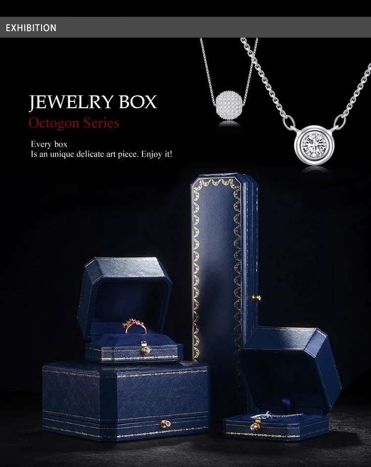 octagonal gift box travel modern propose jewelry packaging paper
